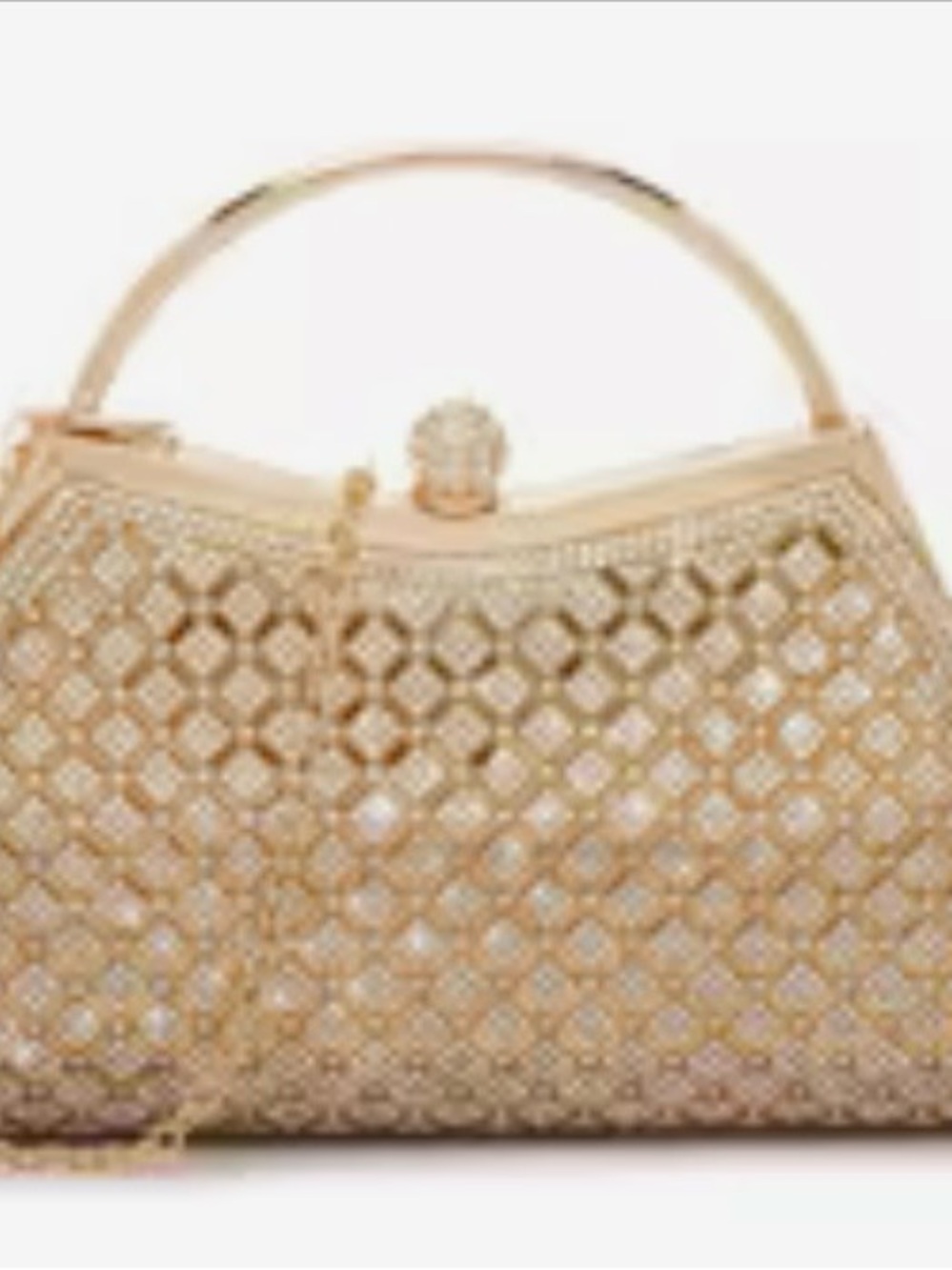 Gold Rhinestone Clutch birthday wedding handbag evening gown